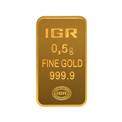 A picture of a Lingot d’or de 1/2 g de la Istanbul Gold Refinery (avec certificat de titrage)